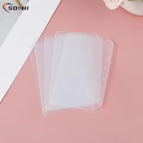 1PCS Binder Pockets A5 A6 A7 Binder Folders for Notebook Binder Transparent Document Filing Bags Not