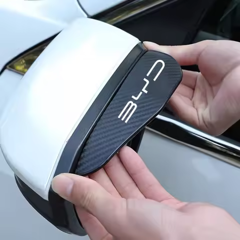 For BYD F3 E6 Atto 3 Yuan Plus Song Max F0 G3 I3 Ea1 2Pcs Carbon Fiber Car Rearview Mirror Eyebrow R