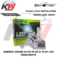 AMERICA SOUND LED HEADLIGHTS 65W - D1 , D3 / 60W - D2 , D4
