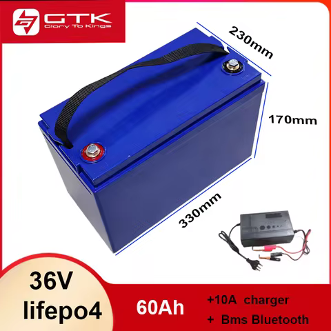 Rechargeable 36V 60AH Lifepo4 Battery with BMS for 1500W two wheel skate Two-wheeler Three-wheeler S