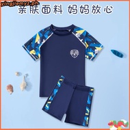 Kids Swimwear Set Short Sleeve Lightweight Sunscreen Swimsuit for Baby Boy 3-14 Yr s Old