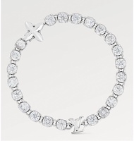 Louis Vuitton   กำไลข้อมือ Bracelet  Cruciate flower  Fully-jewelled 080085 silver