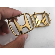 Honda Steering LOGO EMBLEM HONDA GOLD STEERING HONDA JAZZ GK GE GD STREAM RXZ CIVIC FC FB HONDA CITY GM6 H STERENG