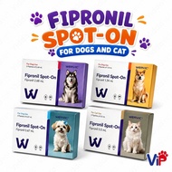 WERVIC Fipronil Spot On Pet Care Dog and Cat Variants 3 Pipettes Per Box