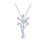 CHOW TAI FOOK Disney Princess Collection 18K 750 White Gold Diamond Pendant U191978