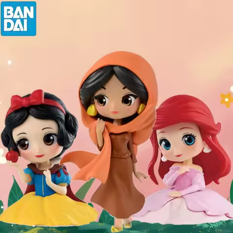 Bandai Qposket Story Series Disney Princess Aurora Jasmine Megara Snow White Mini Figures Action Cla
