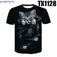 New for Cool fashion t shirt for men and women lovely cats print 3d T-shirt summer short sleeve t sh