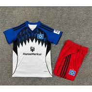 New kids set 2025 26 Hamburger SV Jersey home children Sports Shirt kids kit 16-28