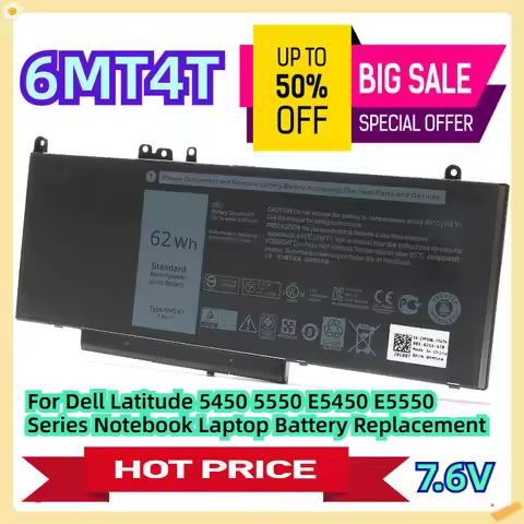 For Dell Latitude 5450 5550 E5450 E5550 Series Notebook (7.6V 62Wh) Laptop Battery Replacement