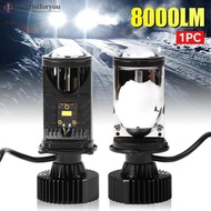 Wishlistforyou 1PC H4 Car Headlight Bulbs Projector Lens LED 8000LM CANBUS Turbo Auto Bulb High Low 