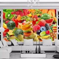 Custom Size 3D Wall Mural Wallpaper For Walls 3D Kitchen Restaurant Fruit Shop Background Decor Photo Wall Paper Waterproof