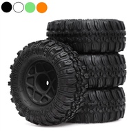 4PCS 1.0" Beadlock Wheel & Tire Set (57x27mm) - for TRX4M, SCX24, AX24, FCX24/FCX24M - 1/18 1/24 RC 