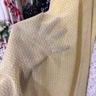 Yoryu Ceruty Fabric with Bright Zig-Zag Lemon Yellow Motif - min (2 clicks)