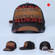 Mũ Nón Ông Địa True Religion - Nón Địa Đàn - Nón Jean Rách Bụi - Mũ Nón Bóng Chày Chất Liệu Jean Dày