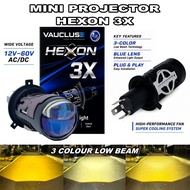 CAHAYA H4 Headlight 3 Color Light Vaucluse HEXOON 3X Series Premium Quality All Wheater Series