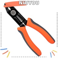 NIUYOU Wire Stripper, Orange High Carbon Steel Crimping Tool, Universal Cable Tools Electricians