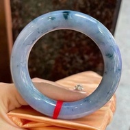 冰種 天然翡翠 緬甸 A玉 玉鐲 • 冰種藍紫翡翠圓鐲