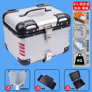 อลูมิเนียมอัลลอยด์ขนาดใหญ่สากลรถจักรยานยนต์ Tailbox กล่องเก็บด้านหลังสําหรับ Dayang Wuyang-Honda Lif