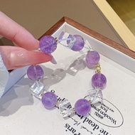 Natural Crystal Bracelet Jewelry Original diy Niche High-End Bracelet Bracelet diy Natural Amethyst 