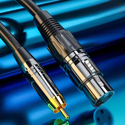 Female/Male XLR Input To RCA Output Audio Cable For Amplifier Karaoke Microphone AMP DMX HIFI Cannon