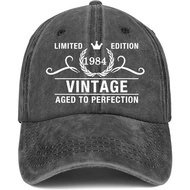 Siteshy 40th Birthday Gifts for Men Women Vintage 1984 Washed Distressed Baseball Cap Ideas Gift Ret