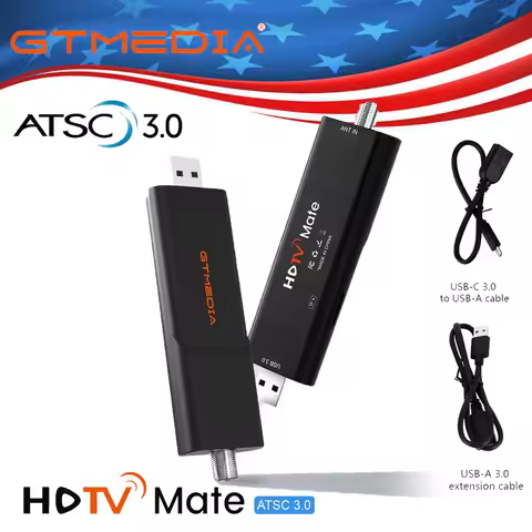 GTMEDIA HDTV Mate USB Tuner TV Stick ATSC3.0 ATSC1.0 Digital Terrestrial Signal QAM-B Clear QAM Work