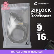 Plastic Clip ZIPLOCK BAG 9CM X 16CM MATTE DOFF Packaging Accessories bag