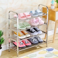 [EEE] Srw ready stock Upgraded 4 stronger bars for each tier STAINLESS STEEL SHOES RACK mutipurpose 