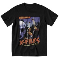 Vintage The X Files T Shirt Men Cotton Tshirt Spooky Comic Mulder Scully Dana Fox Cases Tee TV The T