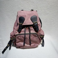 Burberry巴寶莉Rucksack牛皮帆布雙肩包