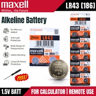 [GENUINE] Maxell LR Battries LR43 186 1.5V Alkaline Button Cell Battery For Calculator Battery Remot