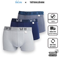 Combo 3 quần lót nam boxer CITYMEN lưng Hàn Quốc cao cấp vải cotton co dãn 4 chiều mềm mại thoáng kh