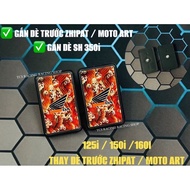 [ 1 bag ] FRONT CAT EYE FOR SH 350i / FRONT MAT ZHIPAT MOTO ART CUSTOM ORANGE BIRD WINGS WAVE MOUNTE