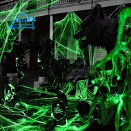 Luminous Spider Web Luminous Fake Spider White Stretch Spider Web Halloween Indoor Horror Decoration