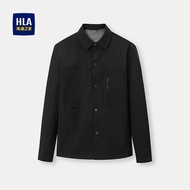 Casual HLA Home Leisure Collar Jacket Autumn New Workwear Style Dark Pattern Splicing Embroidery Fas