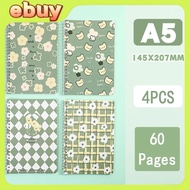 4Pcs Cute Style Coil Spiral Notebook A5 Student Notebook School Stationery Office Supplies