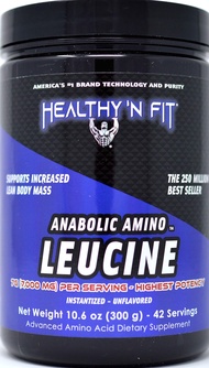 Anabolic Amino LEUCINE - Pure Instant L-Leucine, 300g (42 Servings) Healthy 'N Fit Anabolic Amino LE
