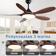 CO Lampu kipas angin gantung plafon 56 inch remote 3warna kipas angin ruang tamu dengan lampu kipas 