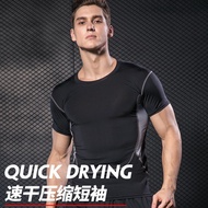 Summer Men Compression T Shirt GYM Fitness Tight Short Sleeve Tshirt