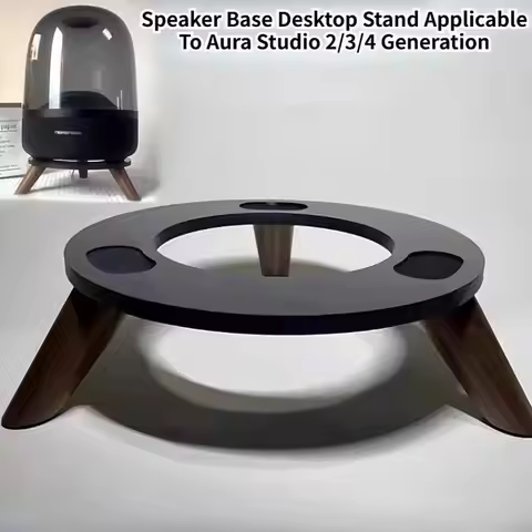 1Pcs Wooden Base Audio Stand Nonslip Shock-absorbing Speaker Bracket Thickened Desktop Sound Stand F