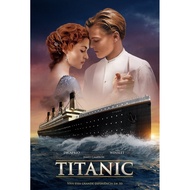 TITANIC MOVIE POSTER BLOCKBUSTER MOVIE LEONARDO DICAPRIO AND KATE WINSLET VINTAGE POSTER