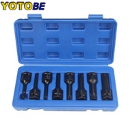 8pcs 1/2 Inch Drive Torx Star Bit Socket Sets T30 T40 T45 T50 T55 T60 T70 T80 Key Wrench Tools Set F