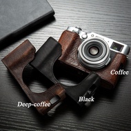 X100V Camera Bag Handmade Genuine Leather Camera Case Half Body For Fujifilm X100V X100F