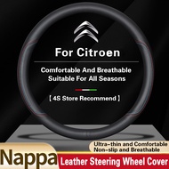 Nappa Premium Leather Car Steering Wheel Cover For Citroen C3 C4 Picasso C5 Aircross DS3 DS4 DS5 DS7