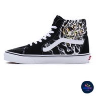 [ของแท้ ส่งฟรี จากไทย] VANS SK8-HI - FLAME SKULL BLACK/TRUE WHITE 12us/46eur/30cm