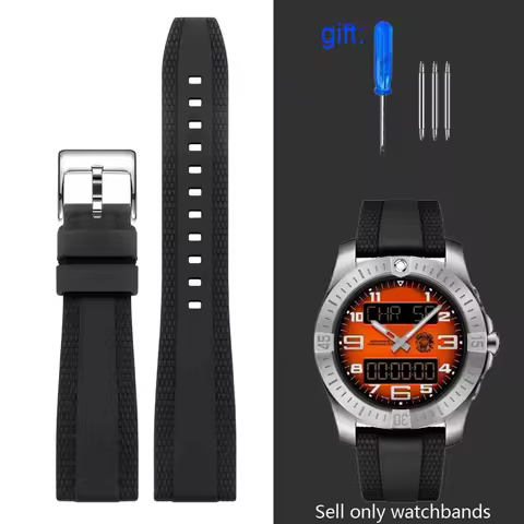 For Breitling Superocean Automatic Strap Silicone Rubber Watchband 20mm 22mm Waterproof Bracelet Rep
