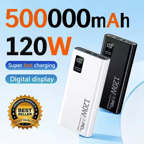 PowerBank 500000mAh 120W Super Fast Charging Large Capacity Powerbank Portable Battery For iPhone Sa