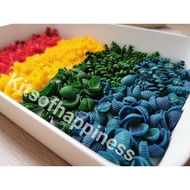 Sensory rainbow pasta food grade sensory play macaroni fusili shell/ sensory play for baby