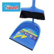 SWASH Long Handle Dustpan Set (Blue) - สวอช ชุดไม้กวาดพร้อมที่โกยผงด้ามยาว ไม้กวาด ที่โกย ที่โกยผง ท