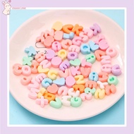 Mini Chisel Letter Charm for Small Landscape Decoration, Handmade Case, Water Bottle, Helmet, Hair C